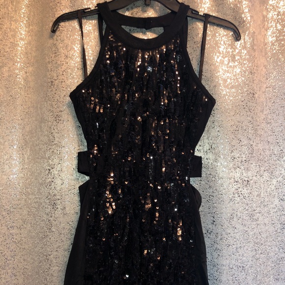 bebe Dresses & Skirts - Black, sequin Bebe dress
